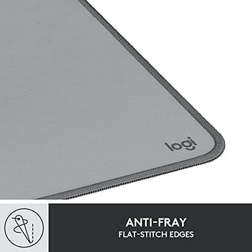 Logitech Desk Mat - Studio Series, Multifunctional Large Desk Pad, Extended Mouse Mat, Office Desk Protector with Anti-Slip Base, Spill-Resistant Durable Design, in Mid-Grey 7
