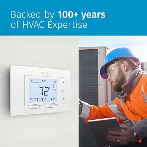 Sensi Smart Thermostat, 100 Years Of Expertise, Wi-Fi, Data Privacy, Programmable, Easy DIY Install, Works With Alexa, Energy Star Certified, Mobile App, ST55 6