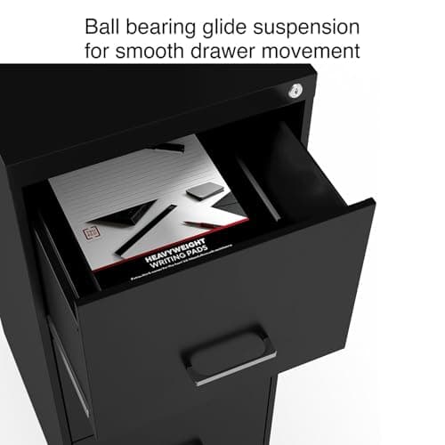 Staples Vertical File Cabinet for Letter/Legal Files, 3-Drawer, Letter/Legal Compatible, Locking, Black 6