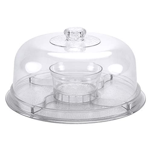 Cake Stand with Dome Cover, 6-in-1 Multi-Purpose Use, Cake Stand with Lid, Serving Platter, Punch Bowl, Desert Platter and More, BPA Free 8