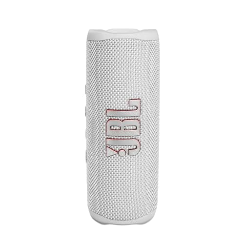 JBL Flip 6 - Portable Bluetooth Speaker, powerful sound and deep bass, IPX7 waterproof, 12 hours of playtime, JBL PartyBoost for multiple speaker pairing for home, outdoor and travel (White)