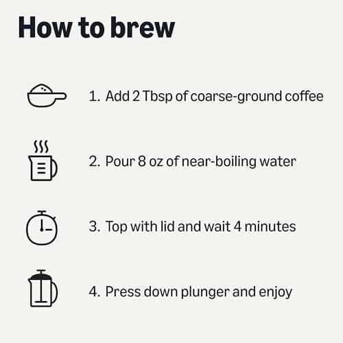 Amazon Basics French Coffee Press, 34 oz., Borosilicate Glass, BPA-Free, Triple Filtration System, Dishwasher-Safe Parts 7