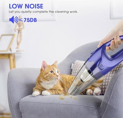 YOOHI Car Vacuum Cleaner with LED Light/Multi Accessories, 1.5lbs Lightweight Hand Vacuum Cordless Rechargeable for Car and Home, Mine Portable Vacuum 7