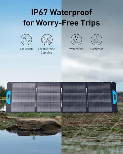 Anker SOLIX C1000 Portable Power Station with 200W Solar Panel, 1800W Solar Generator, 1056wh LFP (LiFePO4) Battery, 6 AC Outlets, Up to 2400W for Home, Power Outages, and Outdoor Camping 6