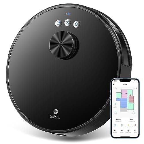 Lefant Robot Vacuum and Mop, LiDAR Navigation, 3200Pa Suction Robotic Vacuum Cleaner, Up to 150Mins, Real-time Map, No-go Zones, Compatible with Alexa/App, Ideal for Hard Floor and Pet Hair