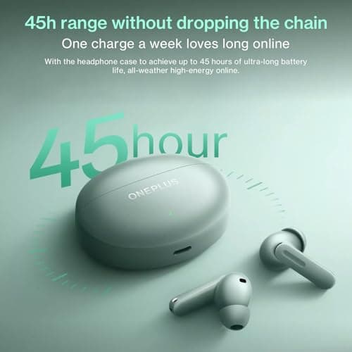 OnePlus Buds 4 Wireless Earbuds,Bass Wave in-Ear Buds,IP55 Tri-Mics AI Earphone,Up to 55dB Adaptive Noise Cancellation,Up to 45Hrs Battery,Grey 6