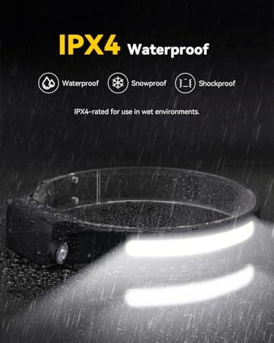 CANKROO Headlamps Rechargeable with Red Light 2 Pack, Wide Beam Running LED Head Lamp for Adults, Headlights for Head with Motion Sensor, Hard Hat Light for Running, Camping, Hiking, Hunting, Fishing 6