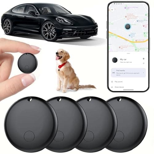 Android GPS Tracker for Vehicles, Hidden Tracking Device for Vehicles, Car Tracker No Subscription Work with Find My, Smart Tag with Audio for Kids, Key, Dogs, Luggage, Bag (Android-2 Pack)
