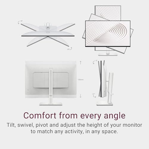 Dell S2425HS Monitor - 23.8 Inch, FHD (1920x1080) Display, 100Hz Refresh Rate 1500:1 Contrast Ratio, TÜV Rheinland Eye Comfort 4 Star, Integrated 2x5W Speaker, Height/Tilt/Swivel/Pivot - Ash White 8