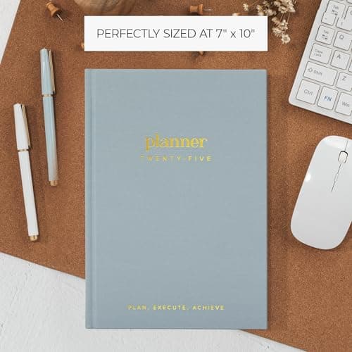 Beautiful 2025 Daily Planner - 7" x 10" Planner for Women or Men with Weekly & Monthly Spreads for Easy Planning - Beautiful Calendar Book to Organize Tasks and Boost Productivity 7