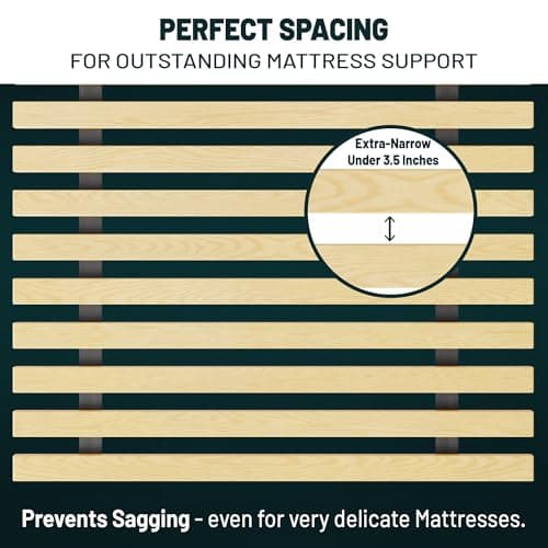 Treaton, Queen Size Bunkie Board – Heavy Duty Horizontal Bed Slats & Wooden Support Board for Sagging, Under Bed-Support, Box Spring Alternative, Platform Bed and Replacement 5