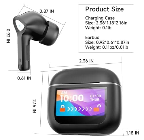TWOSKY Wireless Earbuds Bluetooth 5.3 Headphones 50H Playtime Deep Bass Stereo Ear Buds with Mic IPX7 Waterproof Comfort Lightweight in Ear Earphones for Pad Android/iOS Phones Gifts for Women Men 8