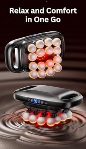 LEVILO 16 Head Massage Gun Deep Tissue, for Neck, Shoulder, Back Massager – Deep Tissue Percussion Massager for Muscle Recovery – Quiet, Portable & Powerful Full Body Tool – Ideal Gift for Men & Women 6