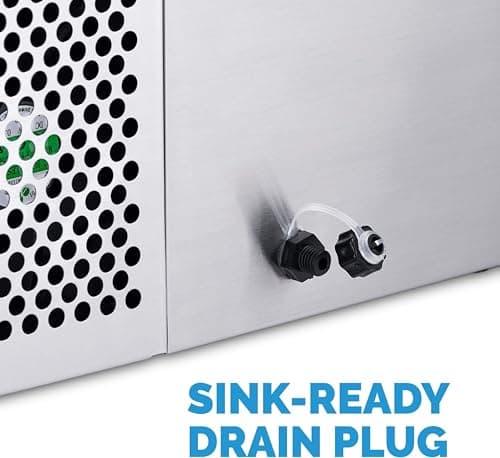 NewAir 50 lb. Countertop Ice Maker | Portable Bullet Ice Machine | 12 Cubes in 7 Minutes, 3 Ice Sizes | Stainless Steel, Self-Cleaning, BPA-Free 9