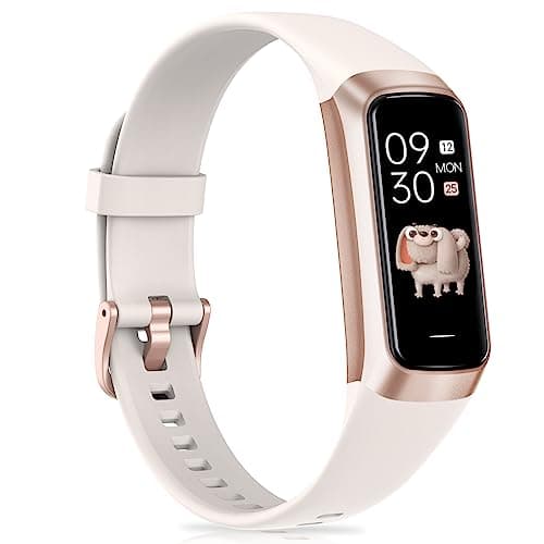 Fitness Tracker with Heart Rate, Calorie Tracking, Step Counter, Sleep Tracking, Activity Tracker Watch with 1.1" AMOLED Touch Color Screen, Waterproof Fitness Watch for Android iPhones Women Men