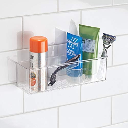 iDesign AFFIXX Plastic Wall Mount Organizer for Kitchen, Bathroom, Office, Bedroom, Garage, Craft Room, 3" x 11" x 3.25", Clear 5