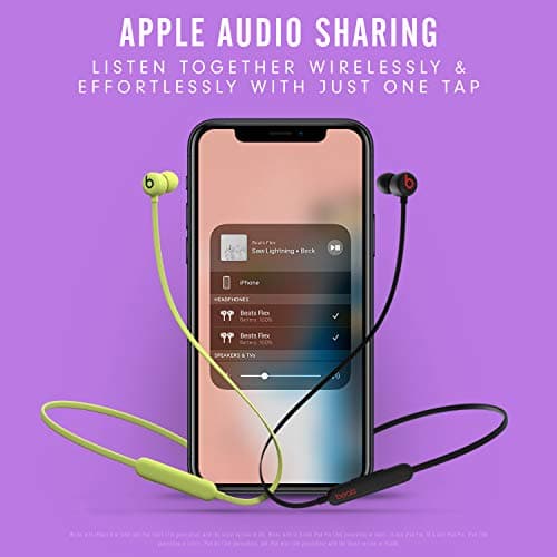 Beats Flex Wireless Earbuds - Apple W1 Headphone Chip, Magnetic Earphones, Class 1 Bluetooth, 12 Hours of Listening Time, Built-in Microphone - Yuzu Yellow 9