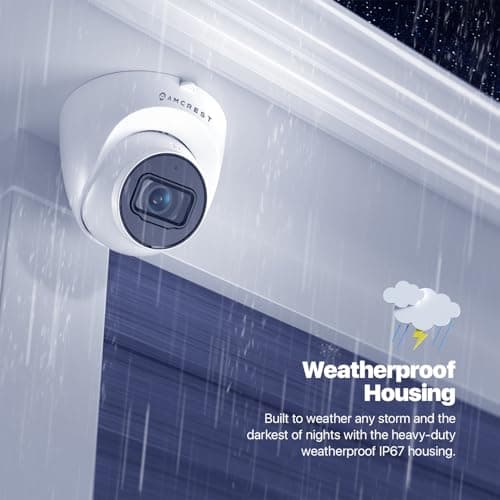 Amcrest UltraHD 4K (8MP) Outdoor Security IP Turret PoE Camera, 3840x2160, 98ft NightVision, 125° FOV, IP67 Weatherproof, MicroSD Recording (256GB), IP8M-T2599EW-AI-V3 (White) 6