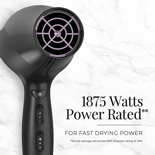 Remington Damage Protection Hair Dryer with Ceramic Ionic Tourmaline Technology, Black, Diffuser and Concentrator, 3 Piece Set 5