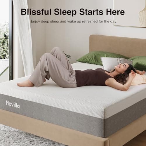 Novilla Twin Mattress, 10 Inch Gel Memory Foam Twin Size Mattress for Cool Night & Pressure Relief, Medium Plush Mattresses, Bliss 8