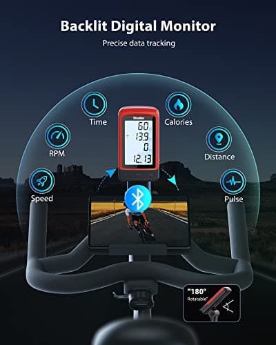 Niceday Magnetic Exercise Bike 385lb Weight Capacity-Super Silent Stationary Bike with 45lbs Flywheel,SPD Pedals & Performance Saddle 8