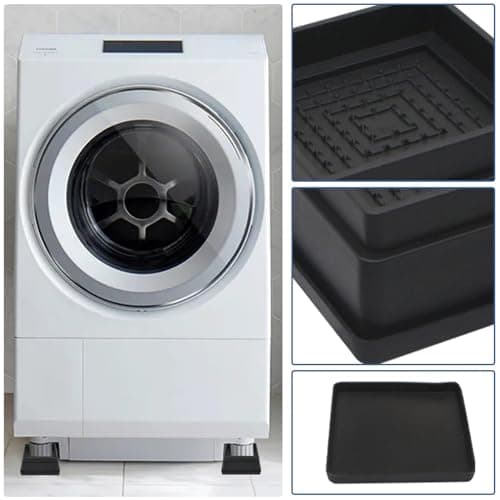 MYMULIKE Bed Risers 1 inch, Set of 6, Stackable Bed Furniture Lift 1, 2 inch, Adjustable Heavy Duty Bed Lifts Risers with Rubber Pad for Sofa, Bed, Table, Couch & Chair 6