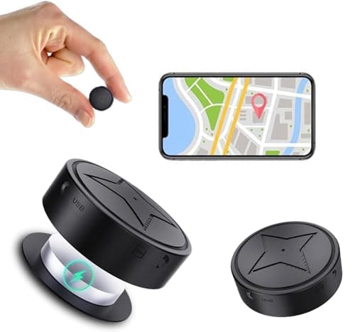 GPS Tracker for Vehicles, No Subscription, GPS Strong Magnetic Vehicle Anti-Lost Tracker, Smallest Locator Real Time, Anti-Theft Micro GPS Tracking Device with Free App, 2026 Upgraded (Model PG12-1)