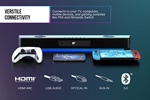 Creative Sound Blaster Katana V2X 5.1 Multi-Channel Gaming Soundbar with Compact Subwoofer, 180W Peak Power, ft Tri-Amplified 5-Driver Design, Super X-Fi Technology, and RGB Lighting 6