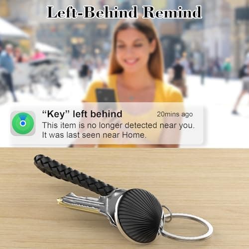 Air Tracker Tags-4 Pack, [MFi Certified] Smart Tag, Pet Bluetooth Tracker for Apple Find My, IP68 Waterproof,Replaceable Battery, Key Finder and Item Locator for Keys, Luggage, Pets, Wallet (iOS Only) 5