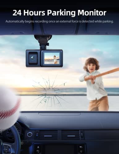 iZEEKER Dash Cam Front and Inside Cabin, Both 1080P Dual Dash Camera for Cars with IR Night Vision, 170°+140° Wide Angle, Accident Record, Parking Monitor for Truck Taxi Driver, Support 128GB 7