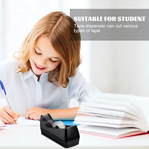 Lanties 10 Pack Desktop Tape Dispensers Non Skid Base for Office Home School (Tape Not Included) (Black) 6