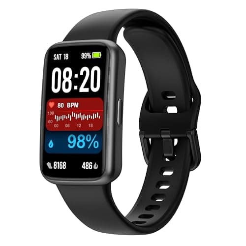 Enfit Fitness Trackers,Smart Watch with 1.47" Color Screen,100+Sport Modes Fitness Watch with Heart Rate Sleep Monitor, Pedometer Step Counter Watch, 3TAM Waterproof Activity Trackers for Women Men,BK