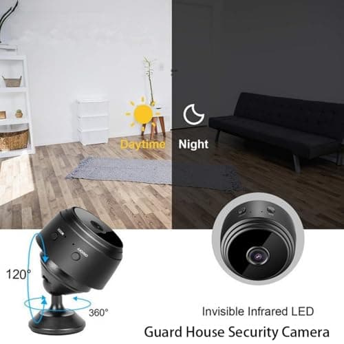 HIDRUO Watcheye Magnetic Mini Security Camera, with Wide-Angle Lens & Smart Alarm, App Remote with Night Vision (64GB, 1) 6
