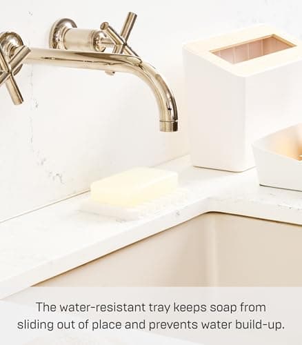 Yamazaki Home Flow Soap Tray - Silicone Holder Dish for Sink - Silicone 5