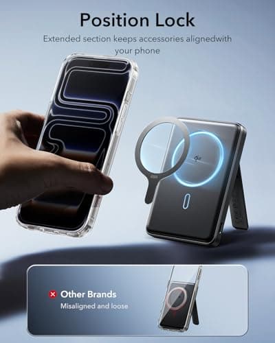 ESR for MagSafe Sticker, MagSafe Ring, 2 Pack Metal Ring for Phone case, Universal Wireless Charger Conversion Kit for iPhone 17/17e/16/16e/15/14/13/12/11, Samsung Galaxy, Google Pixel 10, Black 5