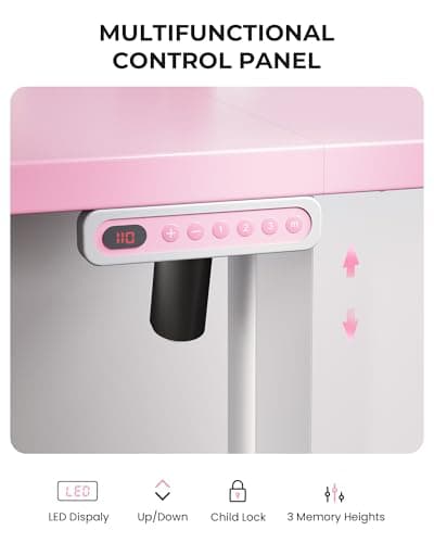 SIAGO Electric Standing Desk Adjustable - 48 x 24 Inch Sit Stand up Desk with Cable Management - 3 Memory Preset Adjustable Height Table 8