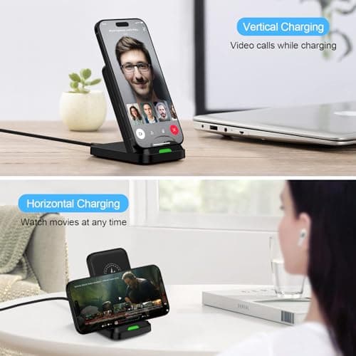 Wireless Charger for Moto Edge 2025 Moto Razr 2025,Moto G Stylus/Power 5G 2025,15W Fast Wireless Charging Station for iPhone 17 16 15,Samsung Galaxy S25 Edge S24 Ultra S23 S22,Google Pixel 10 Pro XL 9 7