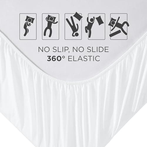 Royale Linens 2 Pack Fitted Sheet - Elastic Sheets - Twin Fitted Sheet Only - Soft & Breathable - Brushed 1800 Microfiber - Stain Resistant- Hotel Quality Deep Pocket Stretches Up to 16" (Twin, White) 5