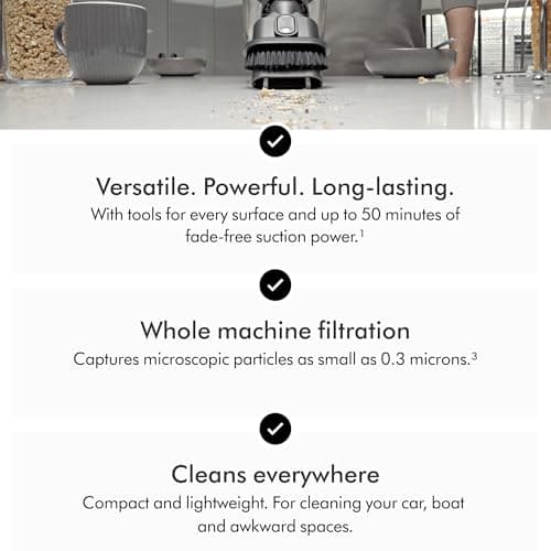 Dyson Car+Boat Handheld Vacuum, Cordless and Lightweight, Cleans Hard Surfaces and Upholstery, 115AW, 2 Power Modes, Up to 50 Minutes² 7