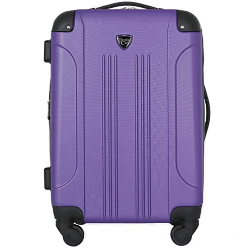 Travelers Club Chicago Hardside Expandable Spinner Luggage, Purple, 22" Carry-On