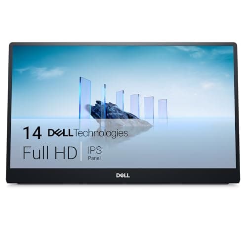 Dell 14 Portable Monitor - P1424H - 14-inch Full HD (1080p) 1920 x 1080, IPS Panel, USB-C connectivity, Comfortview, 3-Year Advanced Exchange Service - Silver