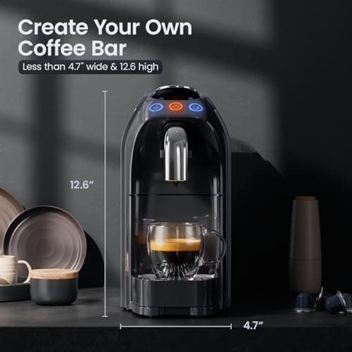 JZ.CAFE Espresso Capsule Machine Single Serve Coffee Maker Compatible with N Original Pods - 20Bar Barista Pump for Home Espresso & Lungo, Kitchen, Office 5