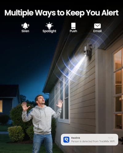 REOLINK 4K Wired WiFi Outdoor Camera, 8MP Dual Lens Security Camera, 360 PTZ Camera Auto Tracking, 2.4/5GHz Wi-Fi Smart Person/Vehicle Detection, 6X Hybrid Zoom, Color Night Vision, TrackMix WiFi 6