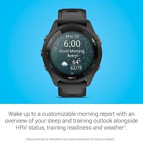 Garmin Forerunner 265 Running Smartwatch, Colorful AMOLED Display, Training Metrics and Recovery Insights, Black and Powder Gray (Renewed) 5
