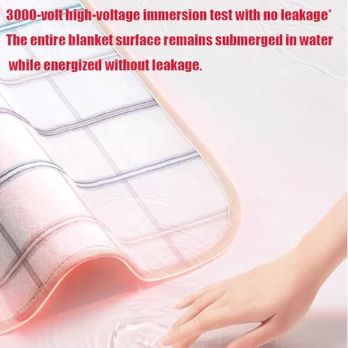 OLOTU Fast Heating Electric Heated Blanket Soft Cotton Fast Heating Blanket with 4 Heating Levels and 3 Hours Auto-Off Electric Throw Washable Electric Heated Blanket 7