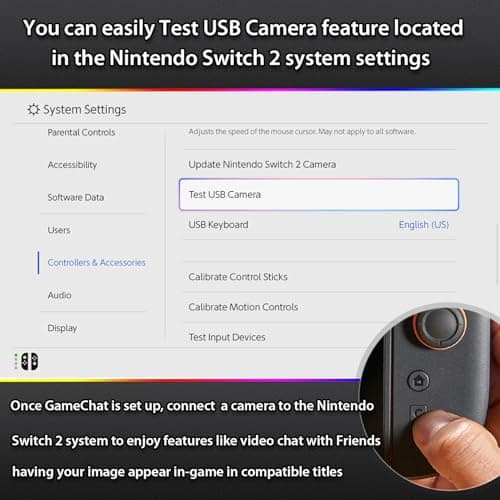 Coolwee Camera for Nintendo Switch 2 (2025), 720P HD Video Camera, Privacy Sliding Lens Cover, ABS White and Green Color 9