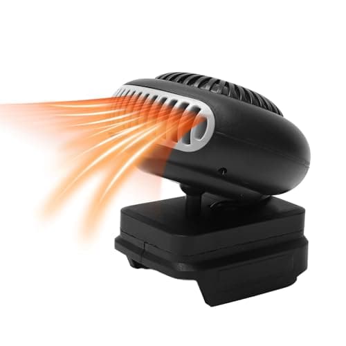 Zunate Cordless Space Heater for 18V Battery, 170W Portable Electric Fan Heater with 2 Heat Settings & USB Ports for Jobsite, Workshop (Battery Not Included)