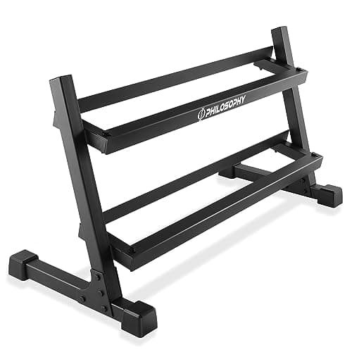 Philosophy Gym Commercial 2-Tier Dumbbell Rack, Heavy-Duty