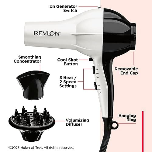 Revlon Shine Booster Hair Dryer | 1875W Smooth Blowout and Maximum Volume 5