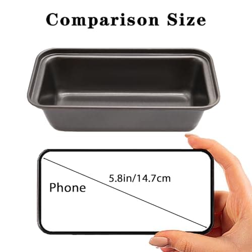 Zddaoole 6 PCS Mini Nonstick Carbon Steel Baking Bread Pan,Mini Loaf Pans,Small Banana Bread Tins,6.2" x 3.2" 5